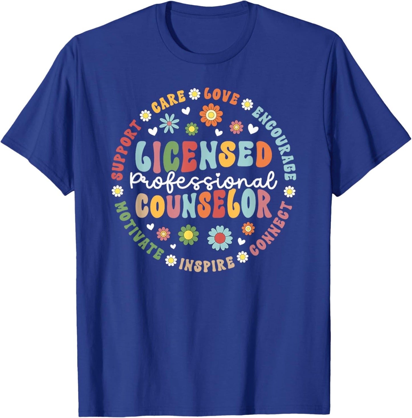 Licensed Professional Counselor Appreciation Circle LPC T-Shirt - T-Shirt | Royal
