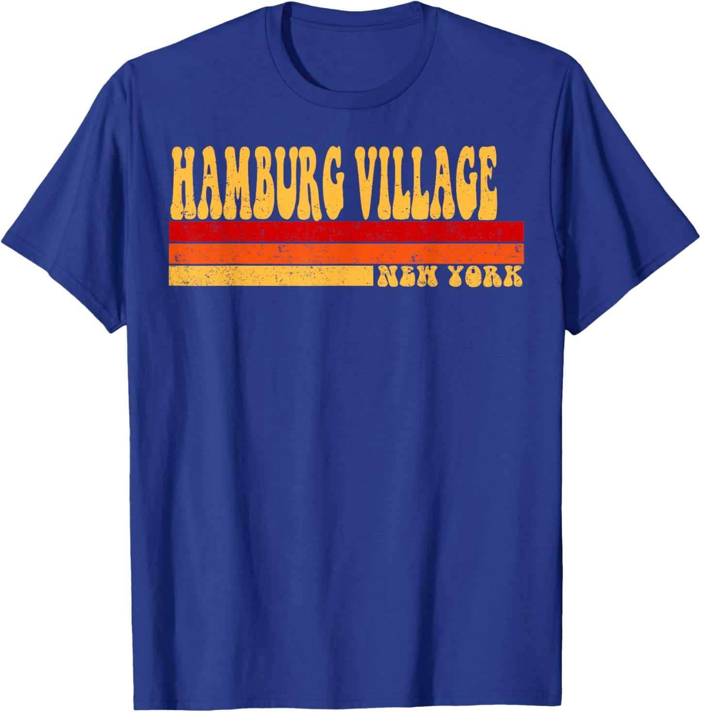 HAMBURG VILLAGE New York City Vintage Roots Retro 70s 80s T-Shirt - T-Shirt | Royal