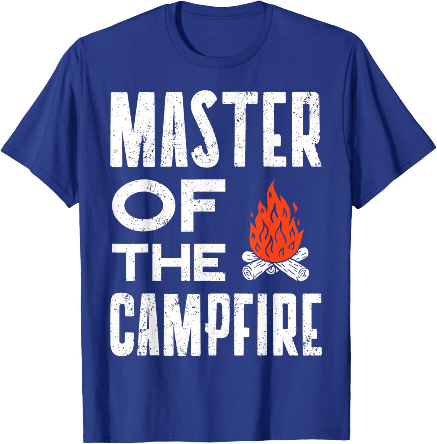 Master of the Campfire Camper Dad Camping Camp Vacation T-Shirt - T-Shirt | Royal