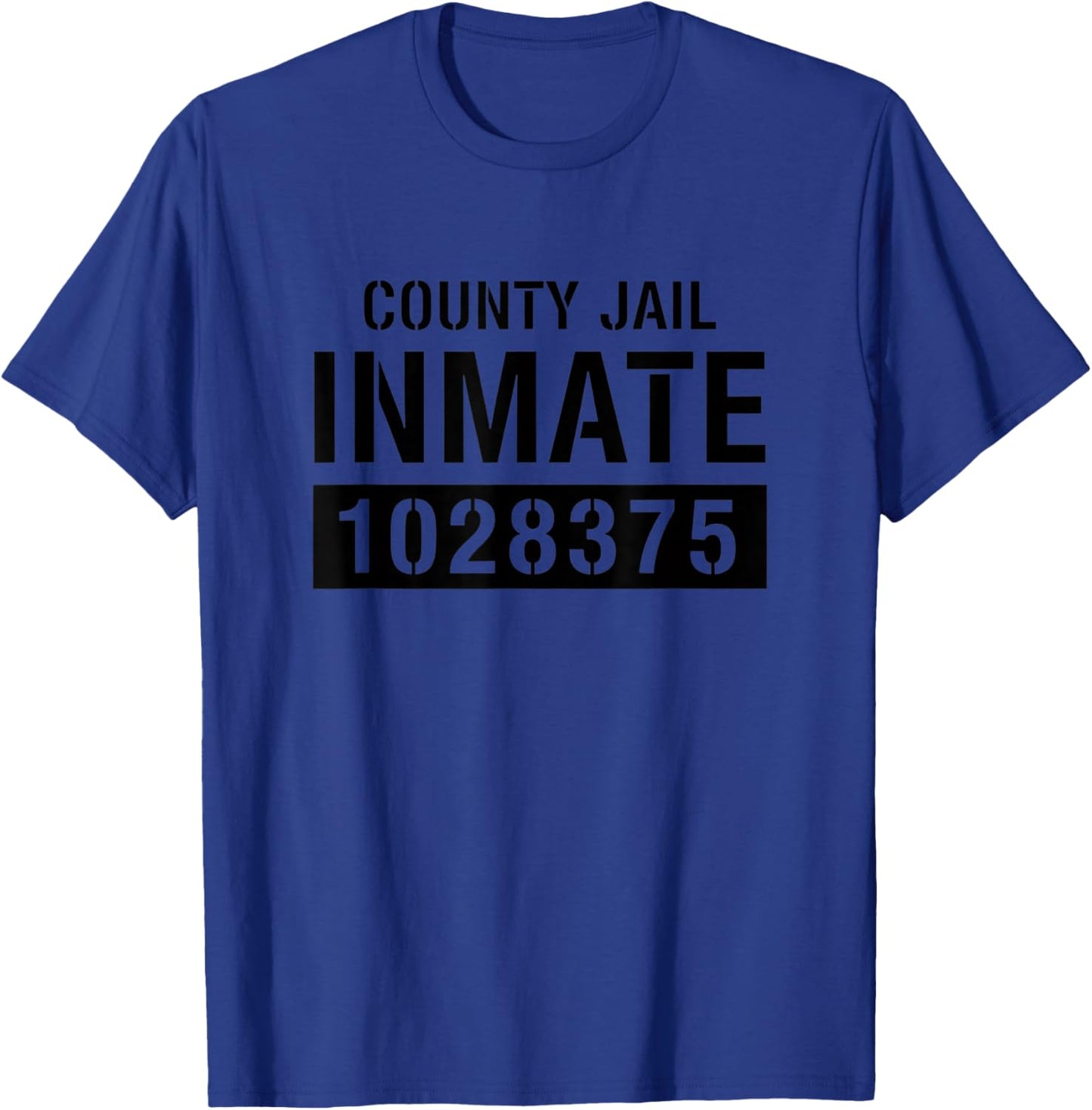 Halloween County Jail Inmate Design - Inmate 1028375 T-Shirt - T-Shirt | Royal