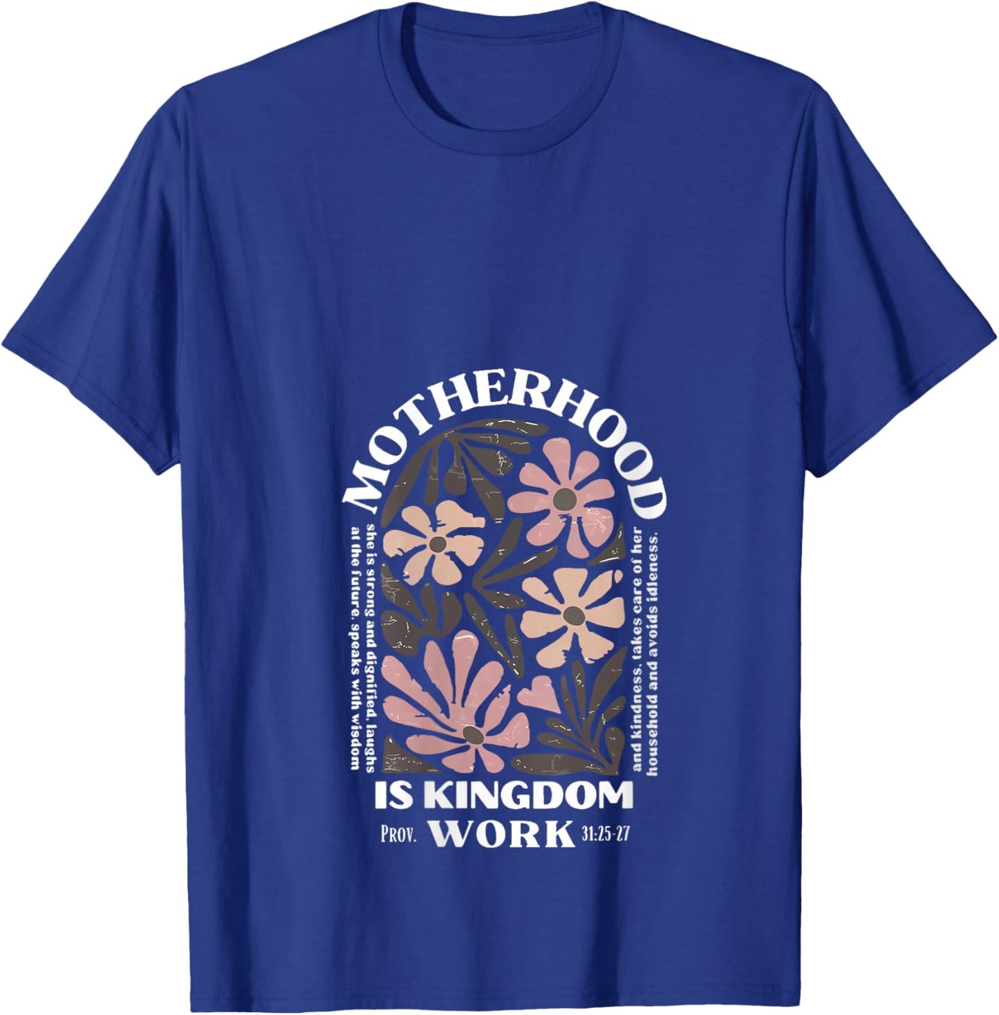 Motherhood is Kingdom Work V-Neck T-Shirt - T-Shirt | Royal