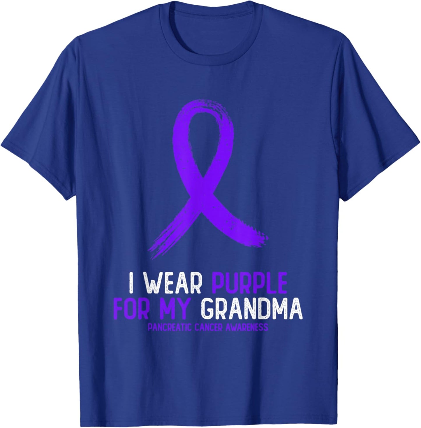 I Wear Purple For My Grandma Pancreatic Cancer Awareness T-Shirt - T-Shirt | Royal