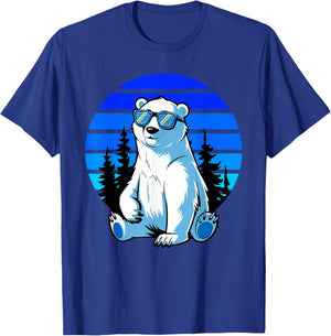 Arctic Animal Polar Bear Lover Cool Sunglasses Polar Bear T-Shirt - T-Shirt | Royal