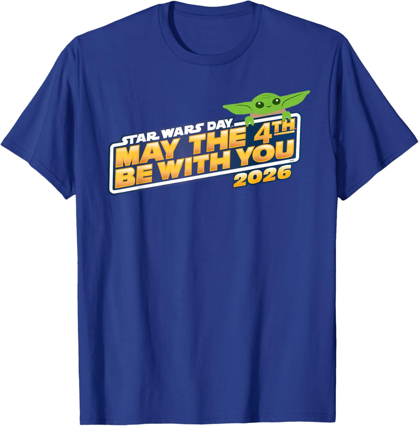 Star Wars Day: May the 4th Be With You 2026 Grogu Logo T-Shirt - T-Shirt | Royal