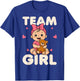 Team Girl Baby Shower Gender Reveals Teddy Cute Pink Bow T-Shirt - T-Shirt | Royal