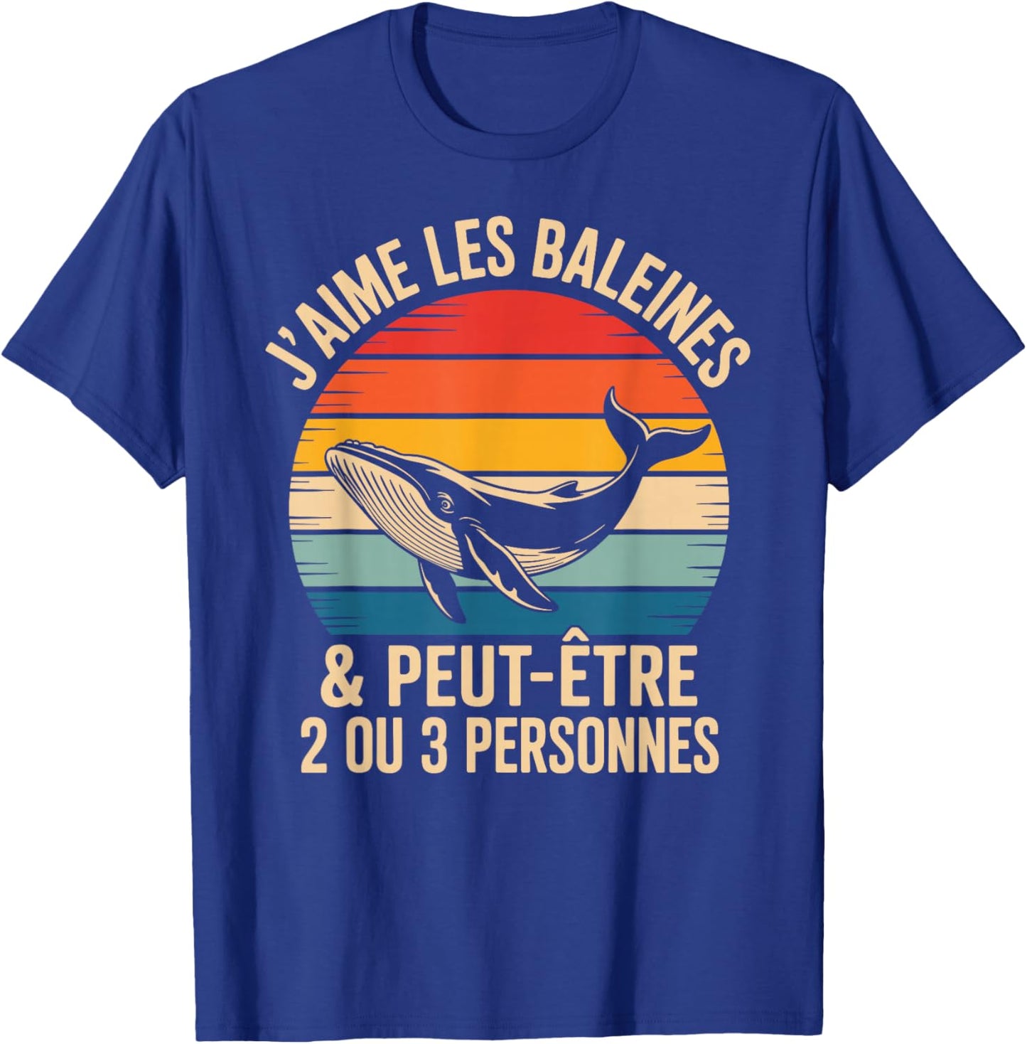 Whale Design Girl Boy Child J'aime Baleines T-Shirt - T-Shirt | Royal