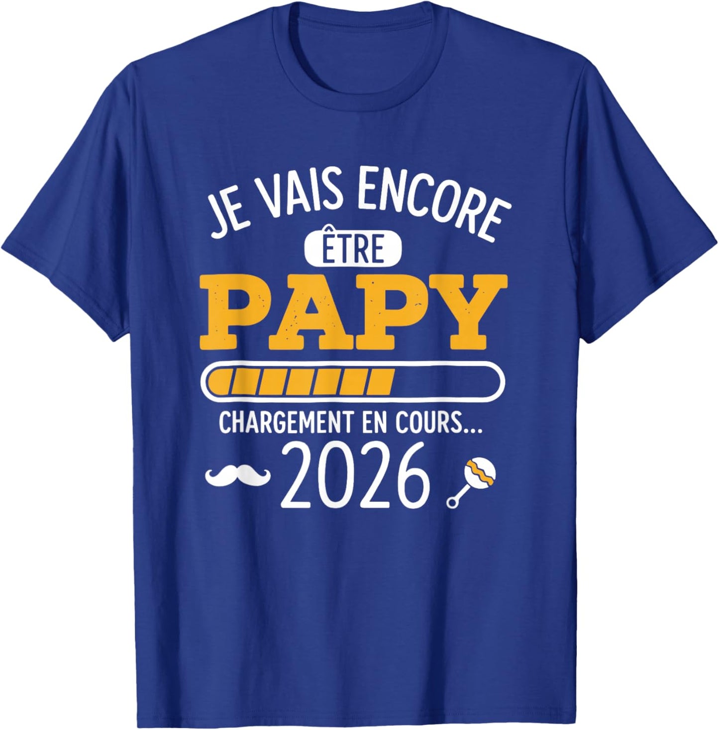 Grandpa 2026 in progress Announcement Pregnancy Grandpa Second Time T-Shirt - T-Shirt | Royal