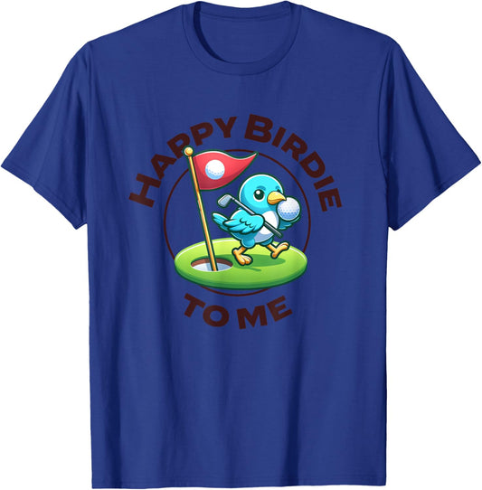 Funny Golf Birthday Happy Birdie Golfer Kids Boys Men T-Shirt - T-Shirt | Royal
