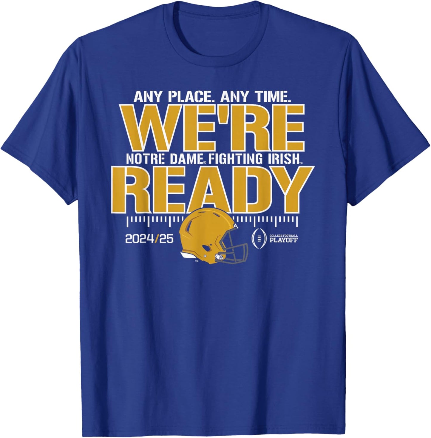 Notre Dame Fighting Irish College Football Playoff 24-25 T-Shirt - T-Shirt | Royal
