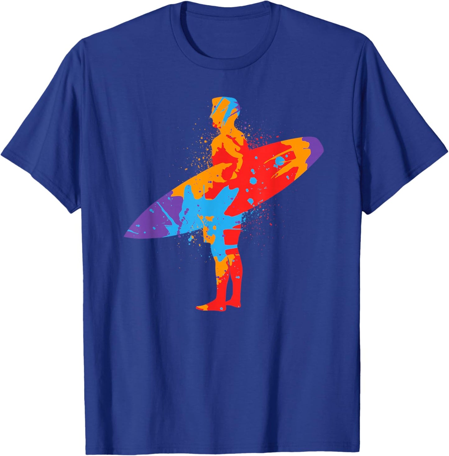 Surf Beach Colorful Surfboard Surfers Boys Men Kids Surfing T-Shirt - T-Shirt | Royal