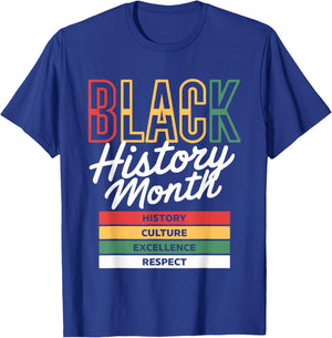 Celebrating Black History Month Afro African Men Women Kid T-Shirt - T-Shirt | Royal