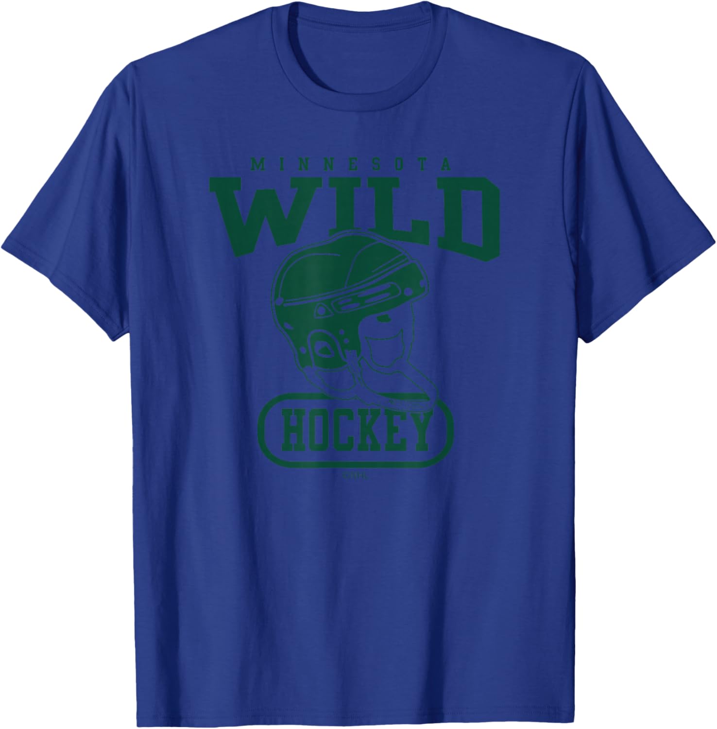Minnesota Wild Helmet White NHL Officially Licensed T-Shirt - T-Shirt | Royal