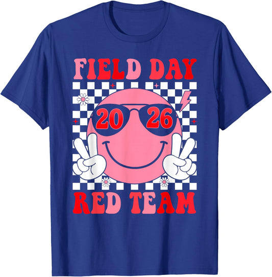 Field Day Red Team Teacher Kids Fun Day Field Day 2026 T-Shirt - T-Shirt | Royal