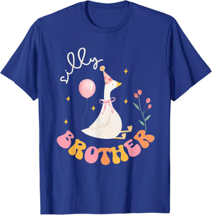 Silly Brother Goose Brother1st Birthday Girl Family Matching T-Shirt - T-Shirt | Royal