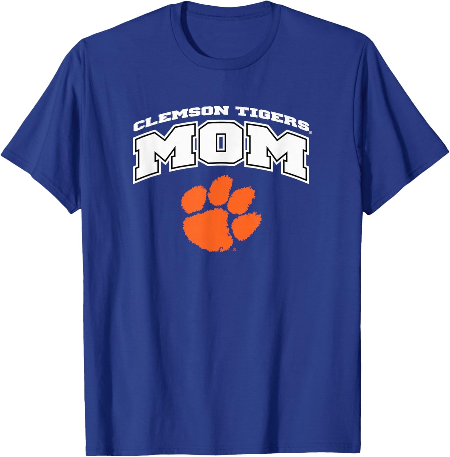 Clemson Tigers Mom Arching Purple Officially Licensed T-Shirt - T-Shirt | Royal