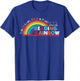 Take A Look A Book Vintage Reading Librarian Rainbow T-Shirt - T-Shirt | Royal