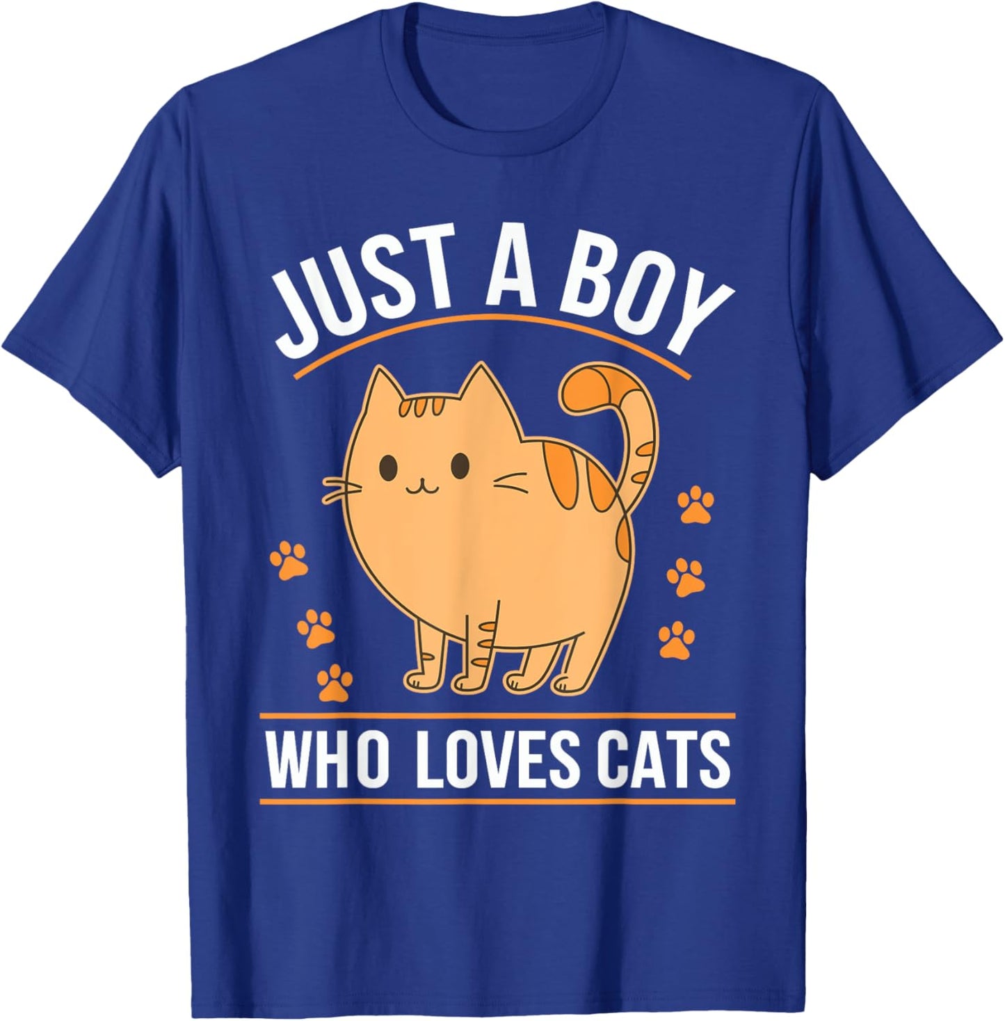 Just A Boy Who Loves Cats T-Shirt - T-Shirt | Royal