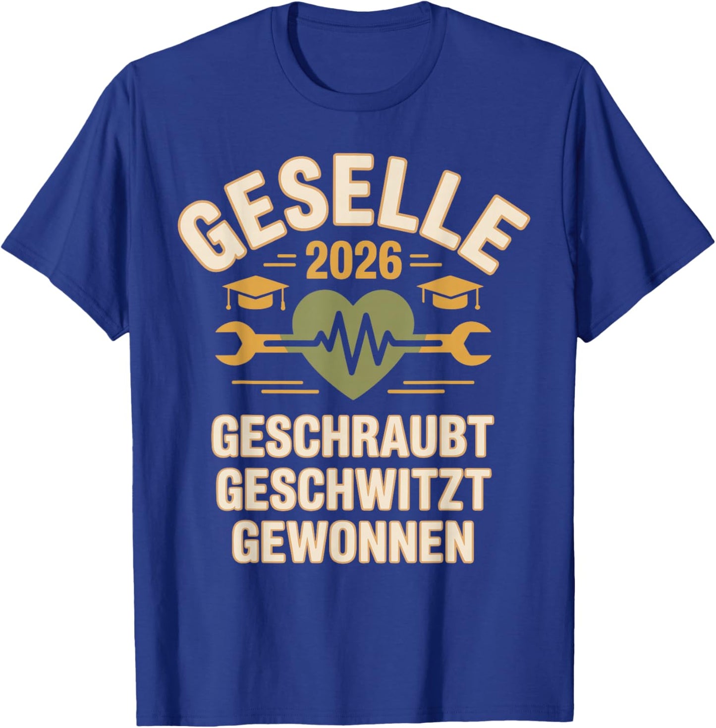 with German Text "Azubi Ausbildung bestandene Gesellenprüfung Geselle" 2026 T-Shirt - T-Shirt | Royal