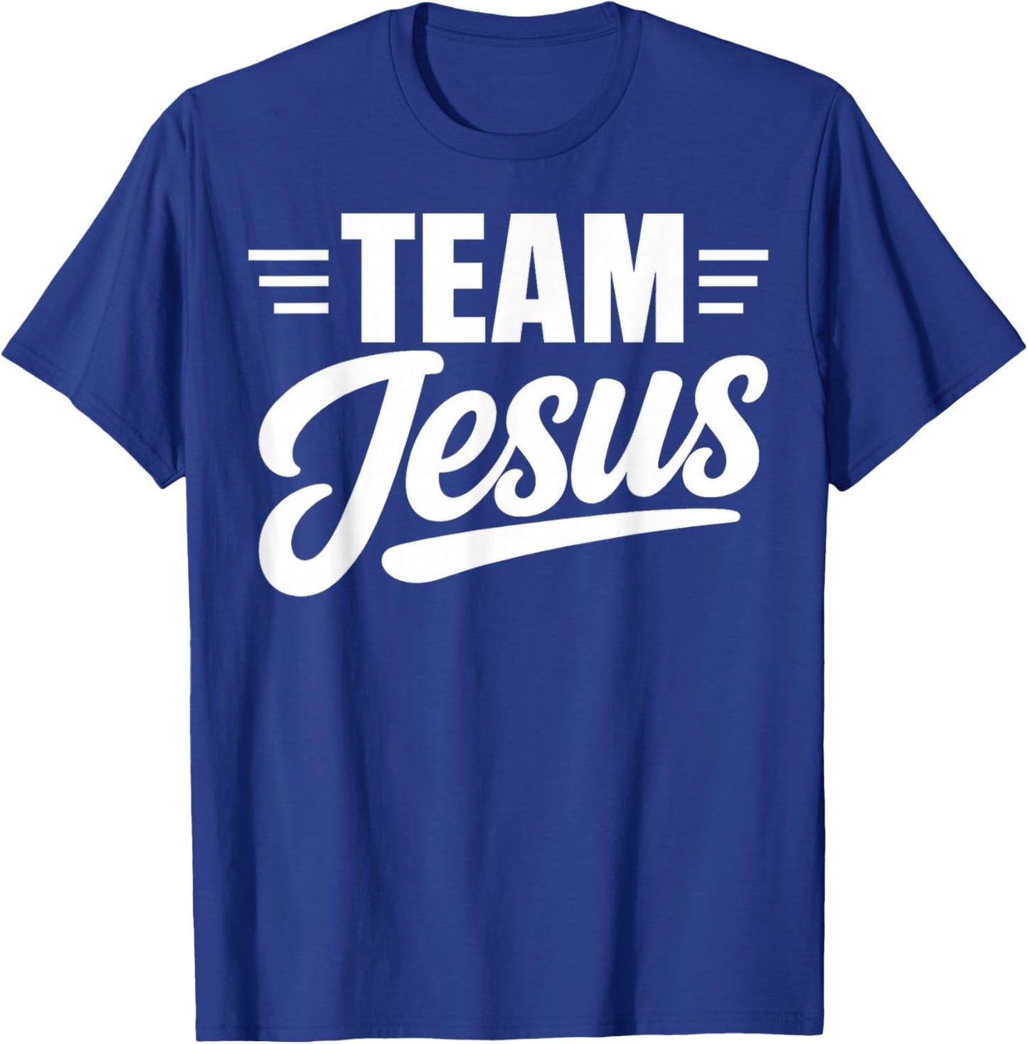 Team Jesus Typography Design T-Shirt - T-Shirt | Royal