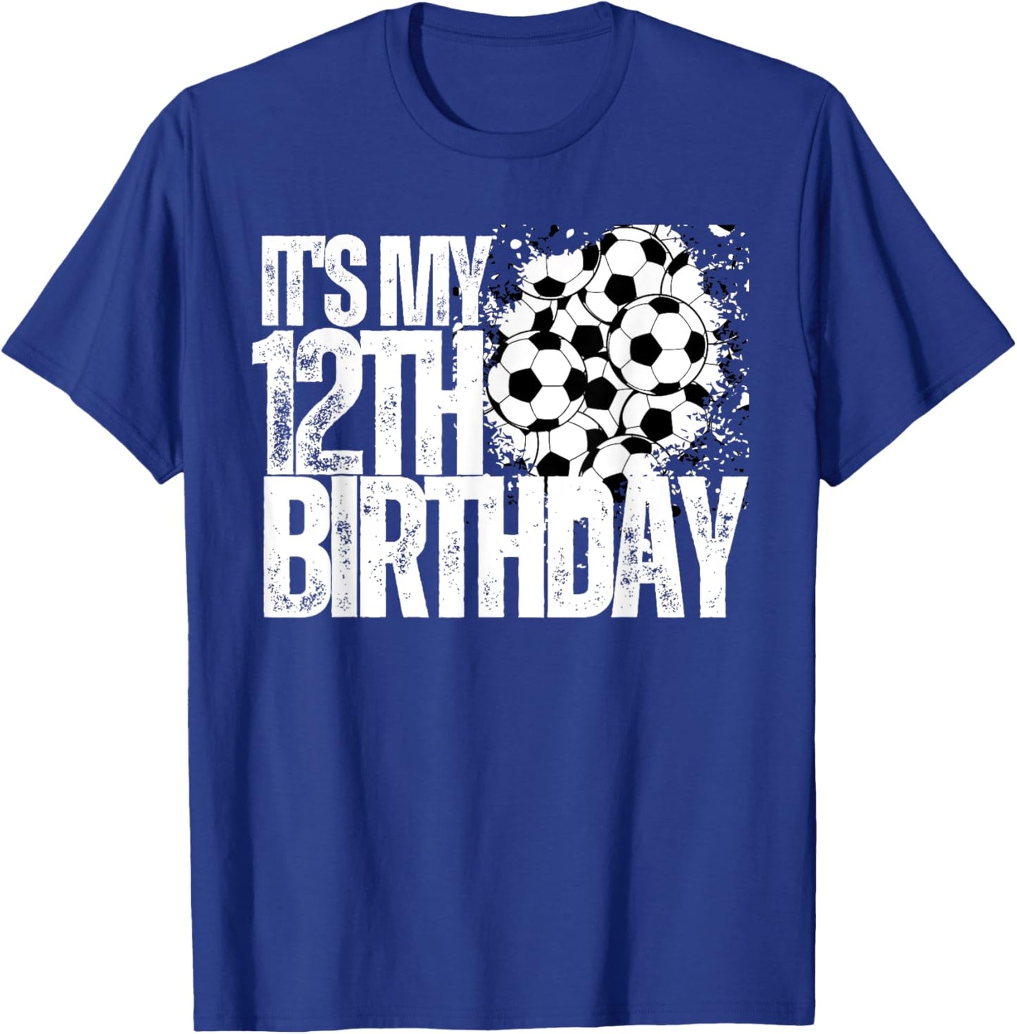 It's My 12th Birthday Soccer Player 12th Birthday Player T-Shirt - T-Shirt | Royal