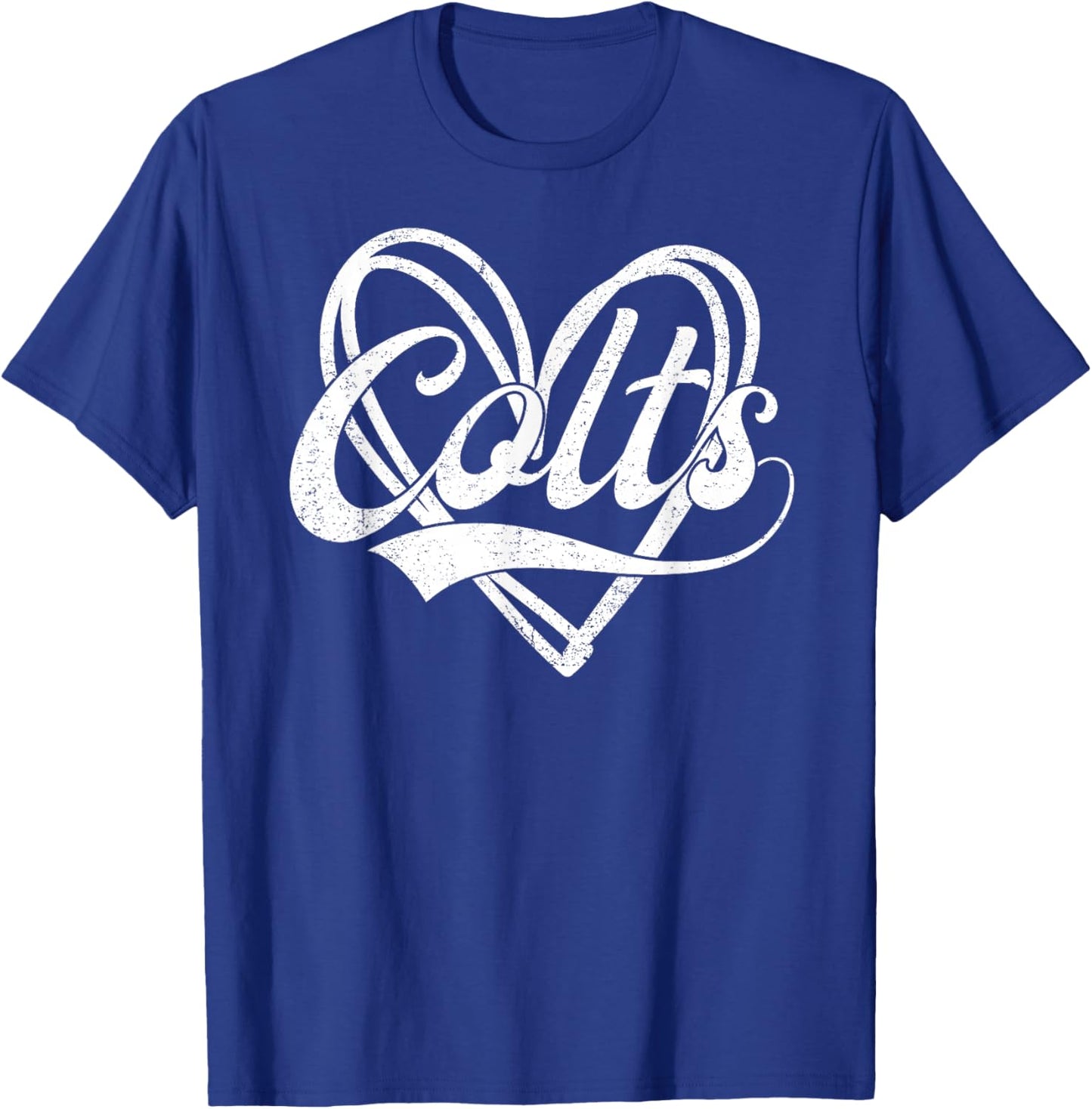 Colts Heart Name Vintage Retro Men Women Kids Girls T-Shirt - T-Shirt | Royal