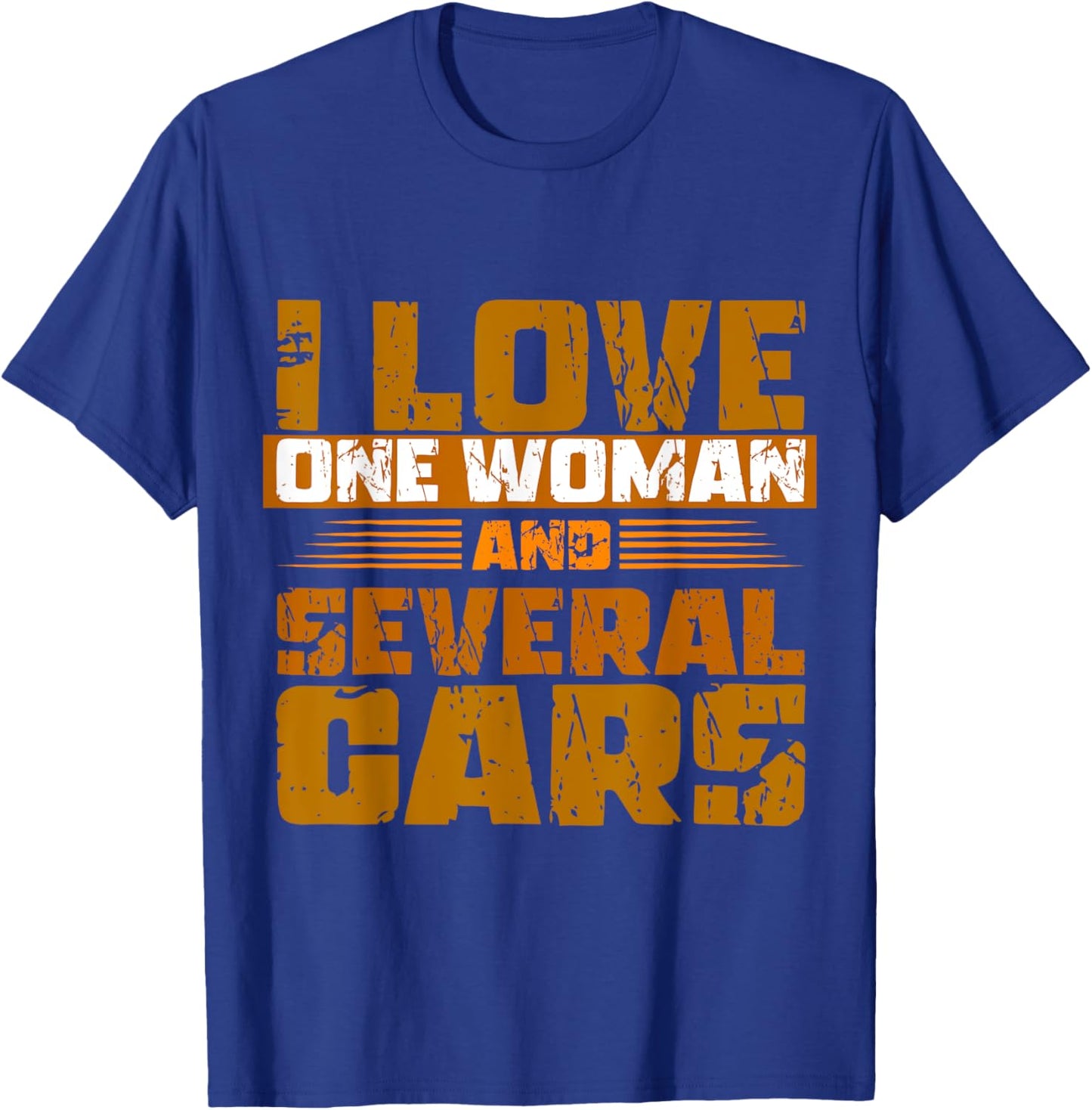 I Love One Woman: Mechanic's Passion One Woman, Many Cars T-Shirt - T-Shirt | Royal