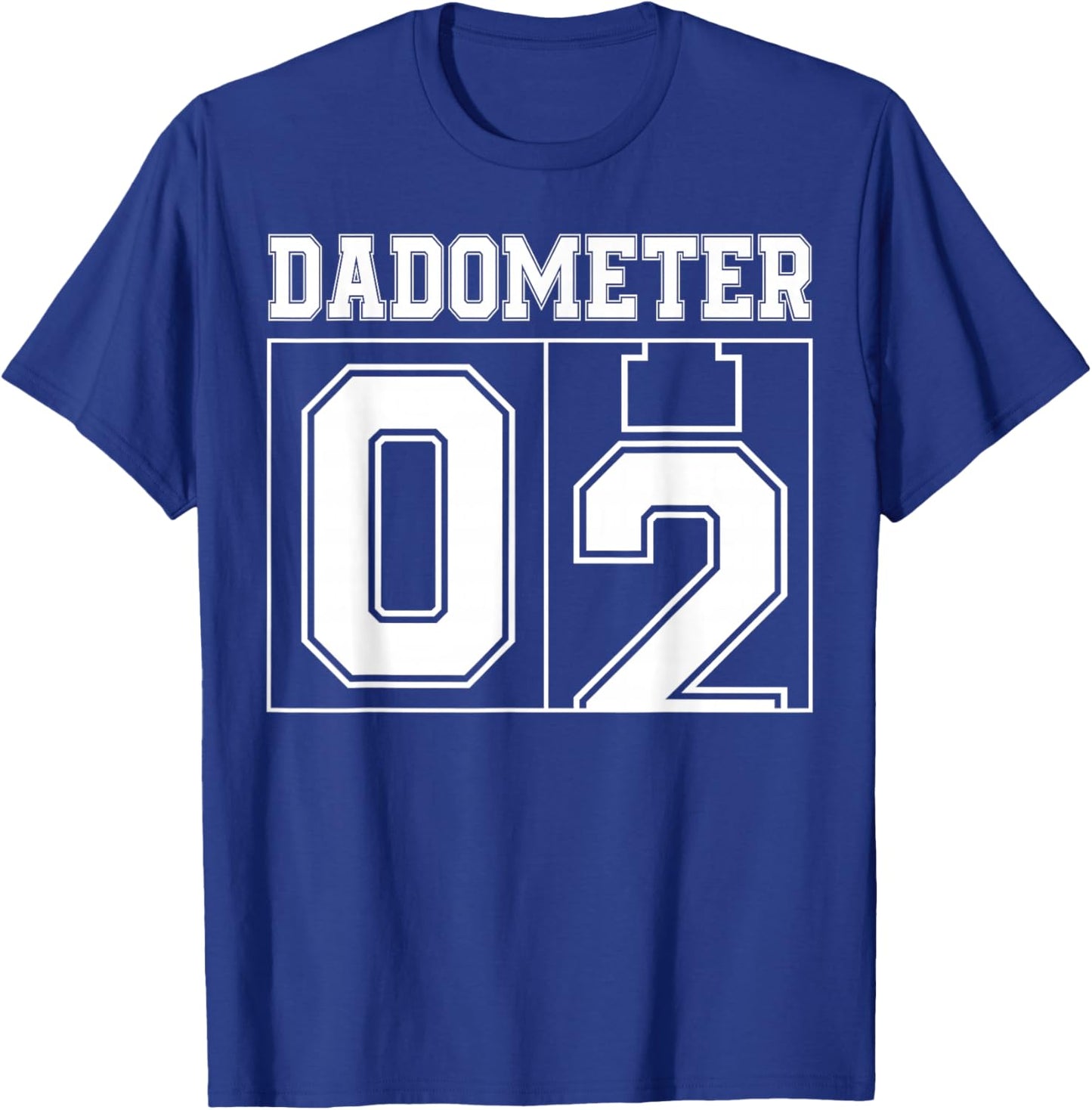 Dadometer 2 Dad of 2 Kids Second Time Father Daddy 2 T-Shirt - T-Shirt | Royal