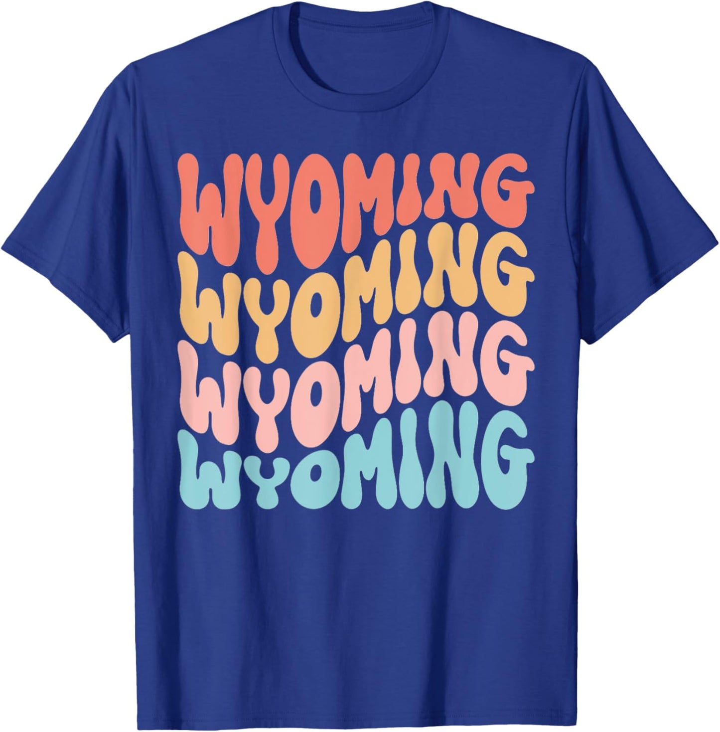 Funny Cute Retro Graphic Men Women & Kids Wyoming T-Shirt - T-Shirt | Royal