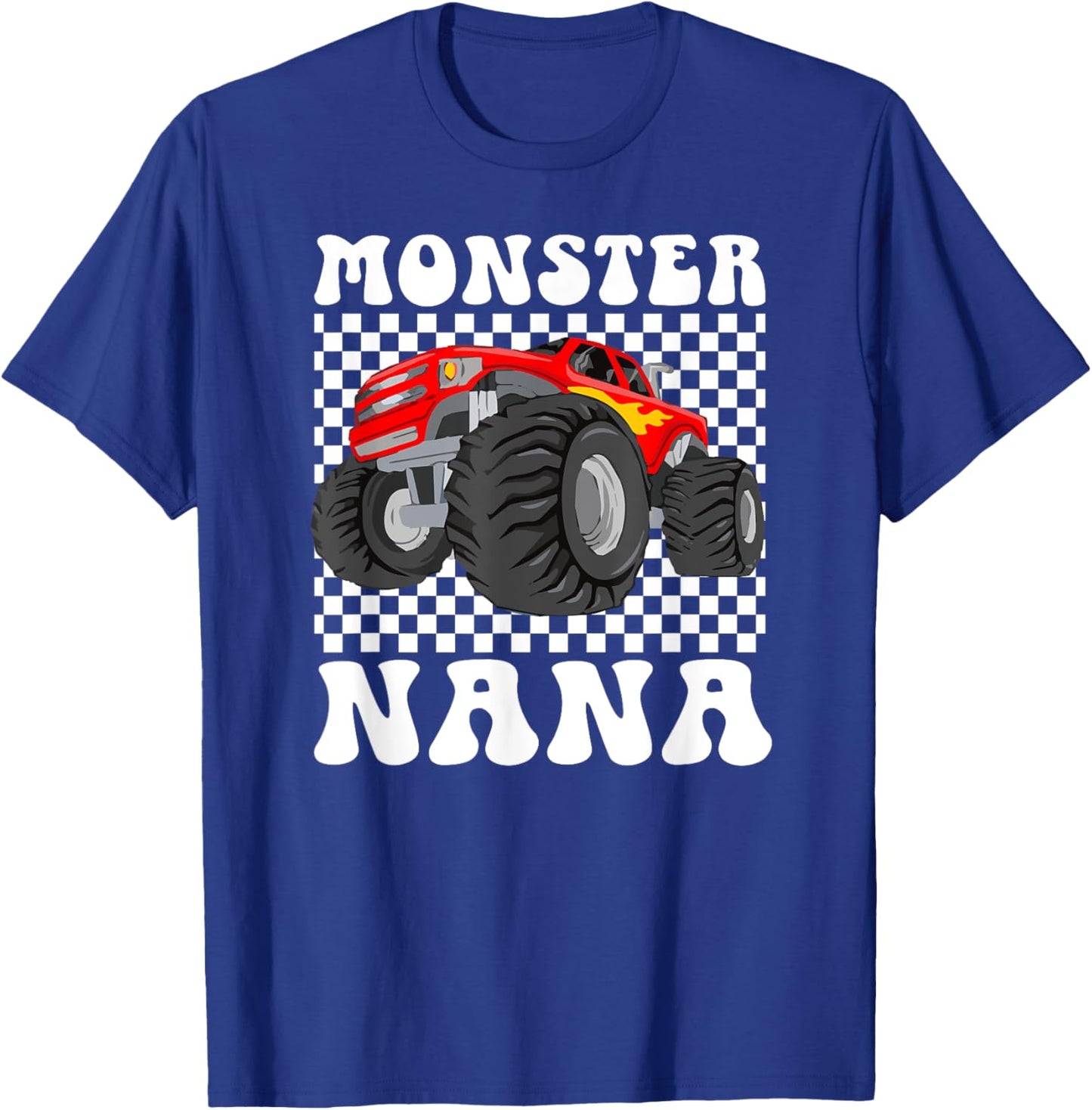 Monster Nana Groovy Monster Truck Nana Grandma T-Shirt - T-Shirt | Royal