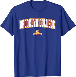 Brooklyn College Bulldogs Arch Logo T-Shirt - T-Shirt | Royal