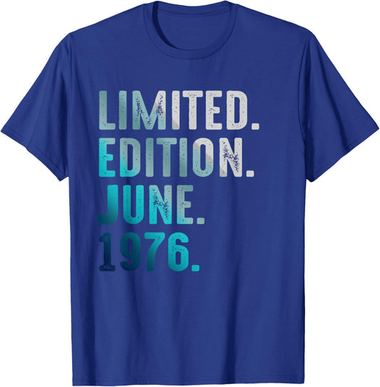 Édition limitée Juin 1976 Retro Vintage 1976 T-Shirt - T-Shirt | Royal