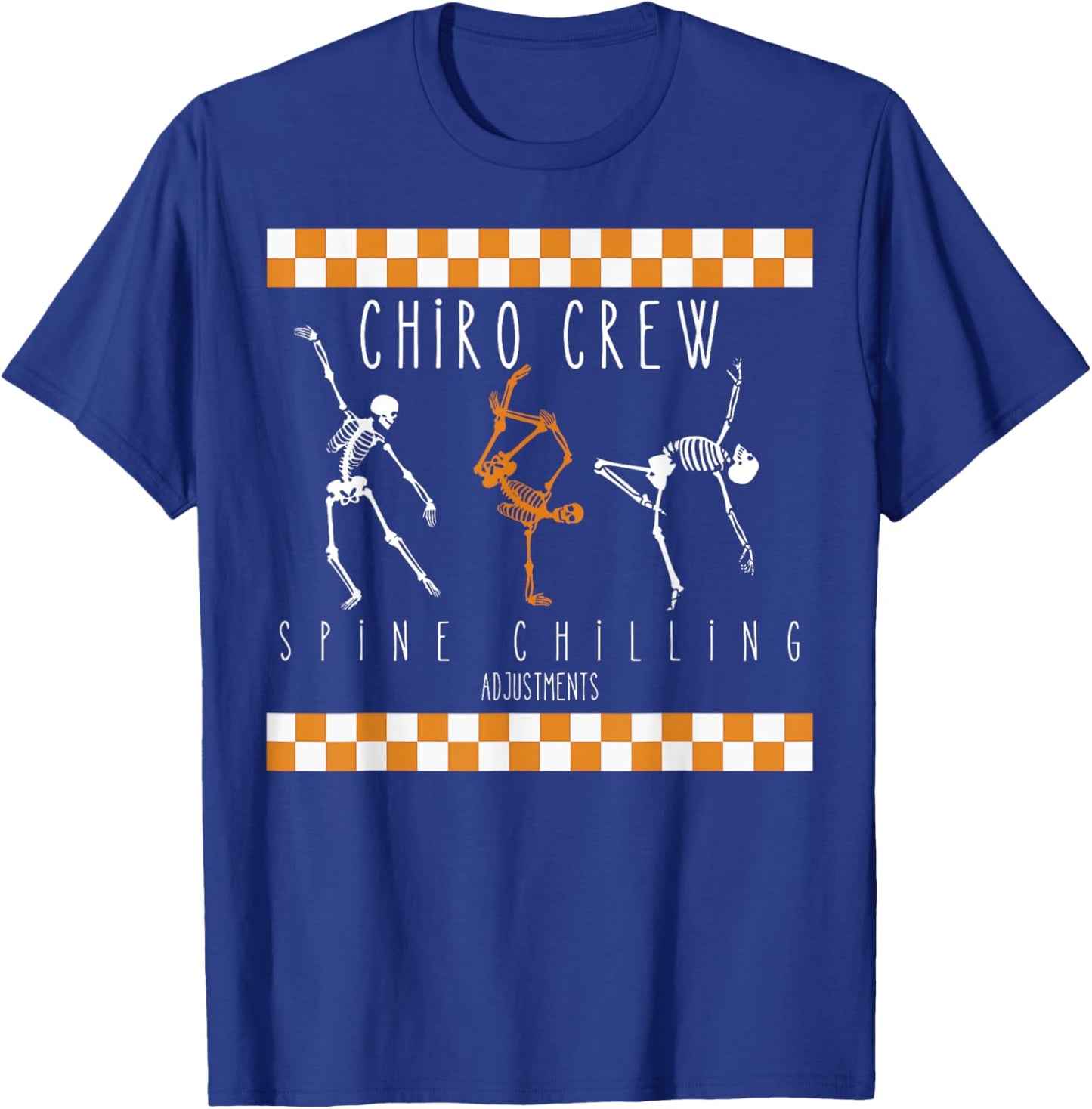 Skeleton Dancing Chiro Crew Chiropractor Halloween Costume T-Shirt - T-Shirt | Royal