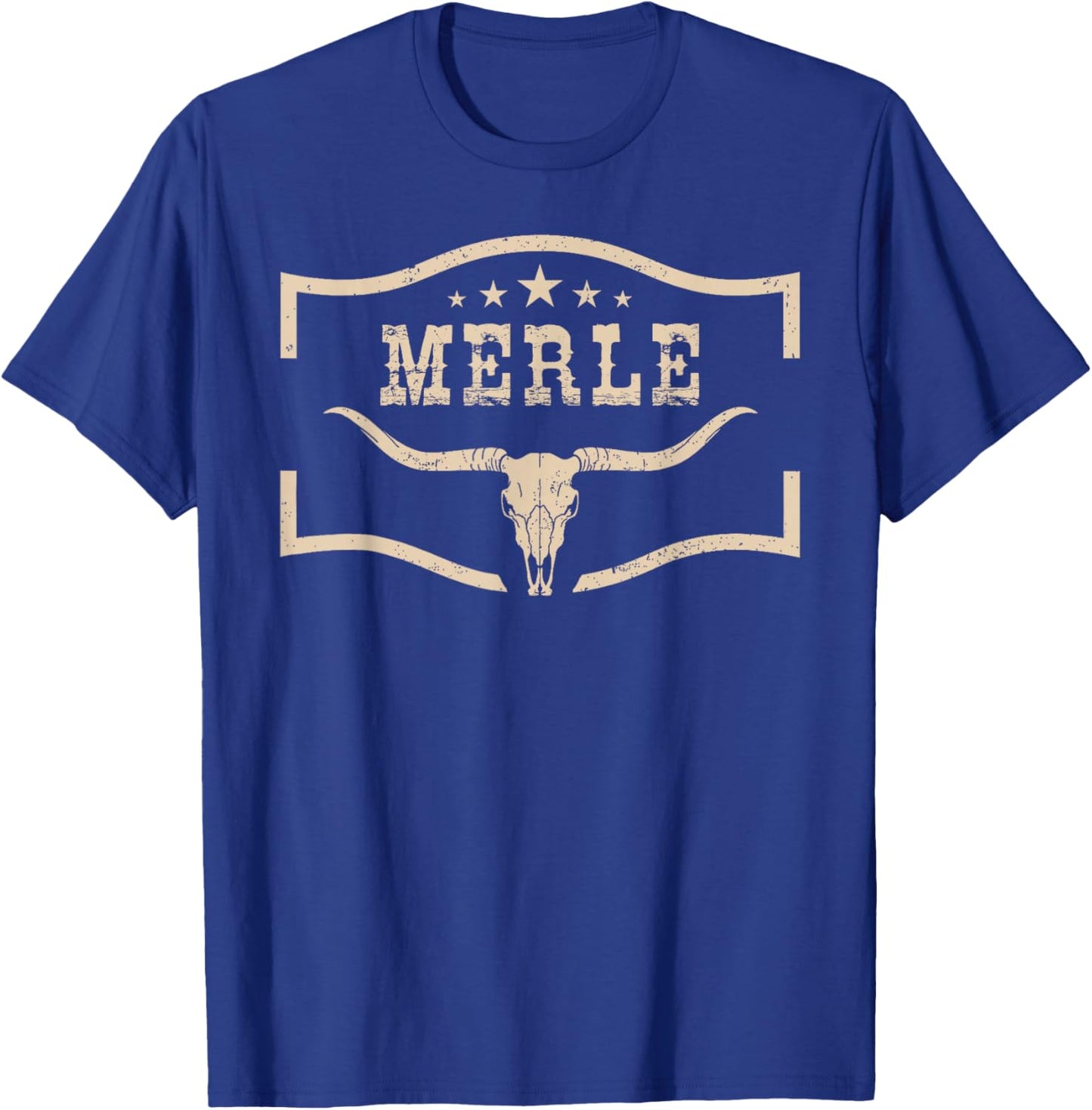 Merle Cowboy Wild West 90s Personalized, Merle Family Pride T-Shirt - T-Shirt | Royal
