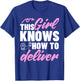Cute Delivery Driver Art For Girl Women Delivery Services T-Shirt - T-Shirt | Royal