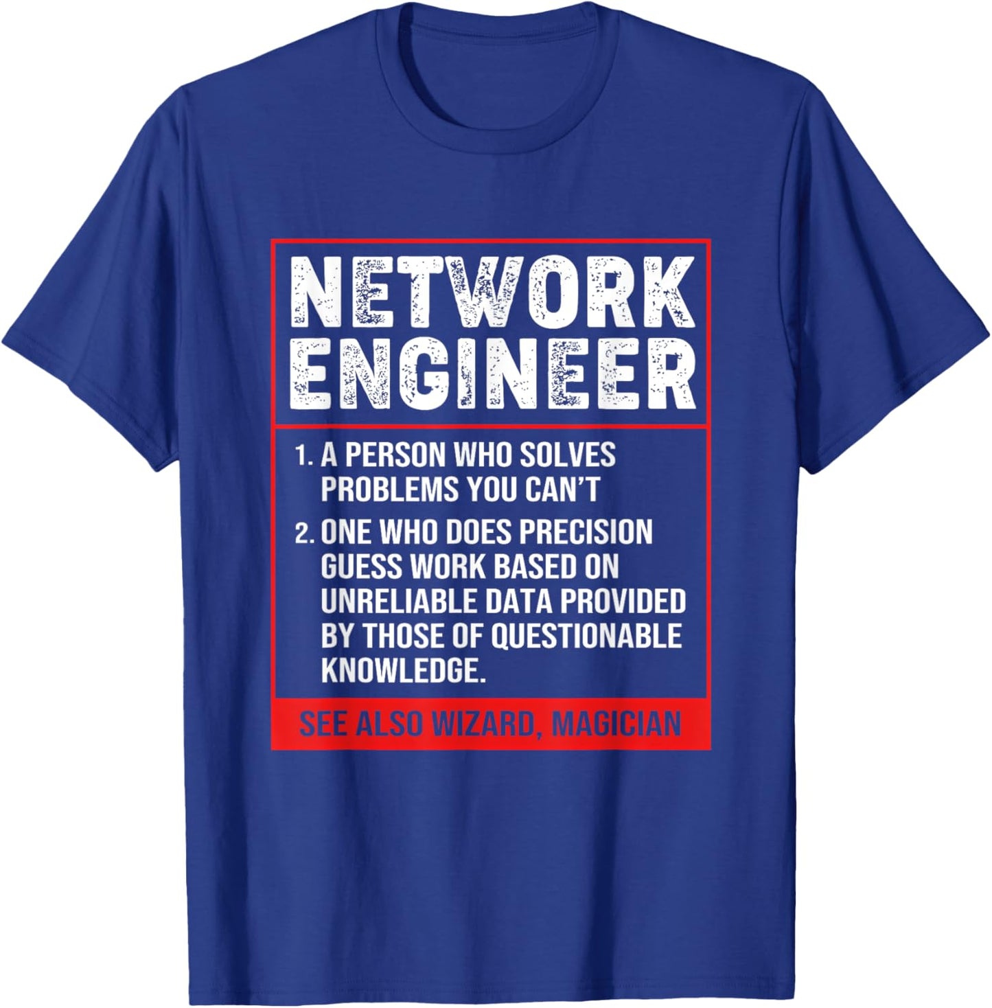 Funny Network Systems Admin Network Engineer Definition T-Shirt - T-Shirt | Royal