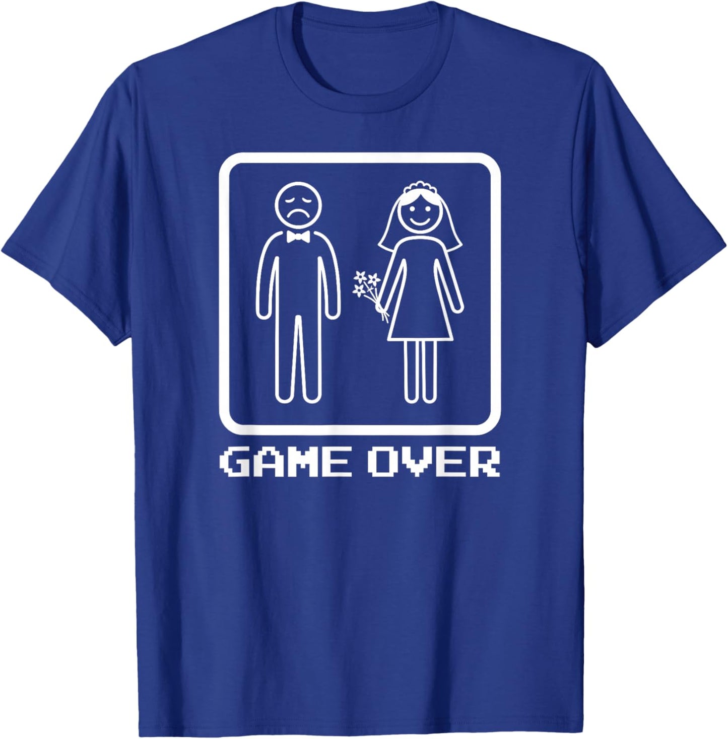 Bachelor Party Getting Married Wedding Game Over Groom T-Shirt - T-Shirt | Royal