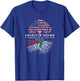 American Grown with Flag Heritage Hungarian Italian Roots T-Shirt - T-Shirt | Royal