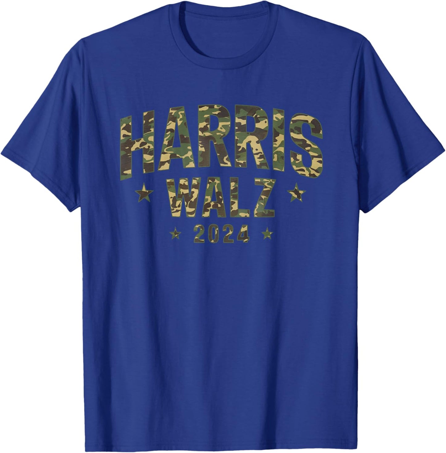 Camo Harris Walz 2024 Election Tim Walz Kamala Camouflage T-Shirt - T-Shirt | Royal