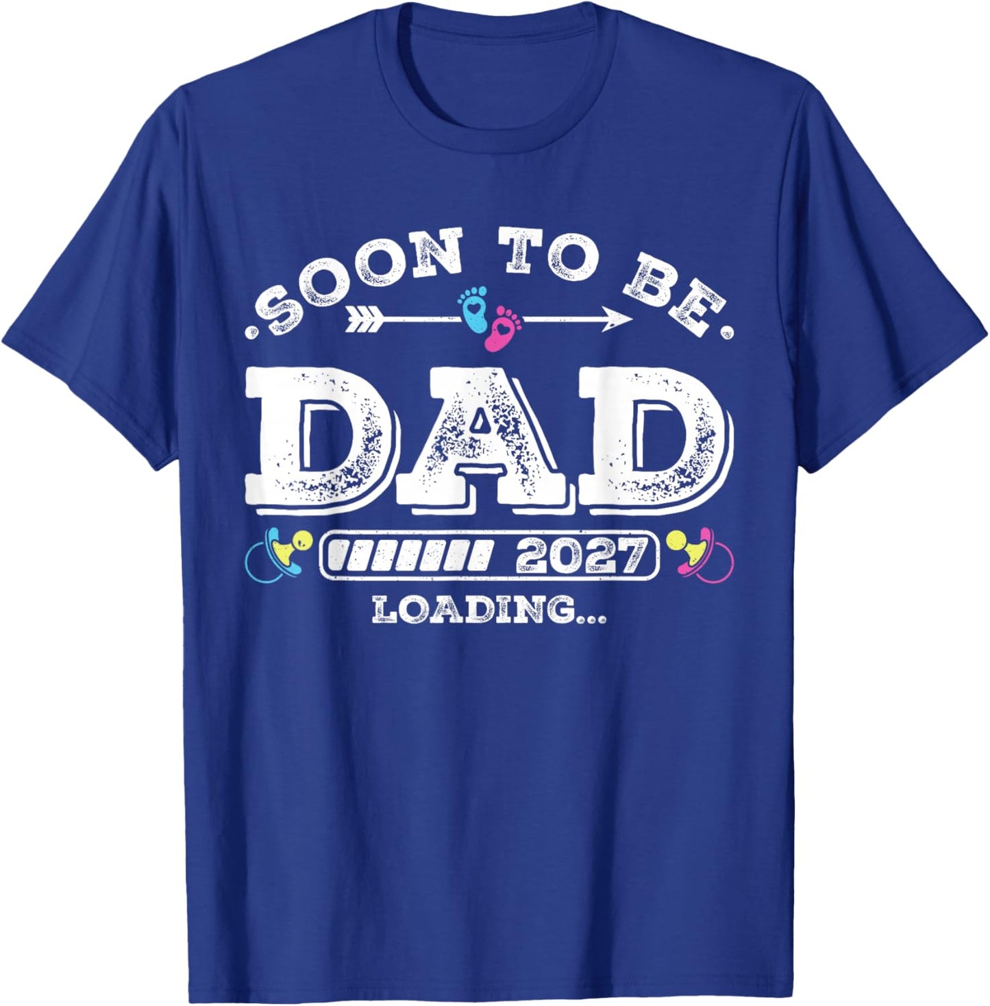 Soon to Be Dad 2027 Loading for Pregnancy Announcement T-Shirt - T-Shirt | Royal