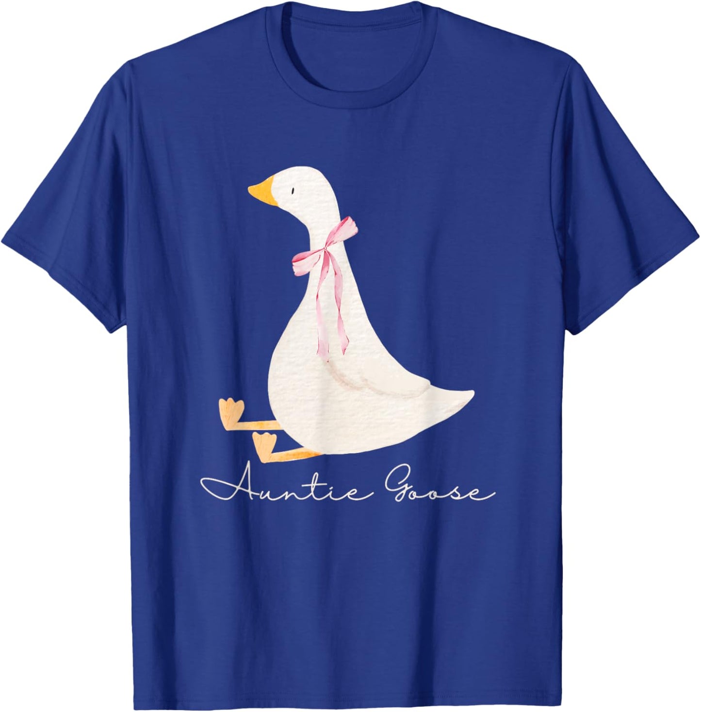 Auntie Goose Funny Cute Silly Goose Aunt T-Shirt - T-Shirt | Royal