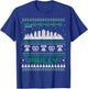 Philadelphia PA Ugly Christmas Sweater Philly City Skyline T-Shirt - T-Shirt | Royal