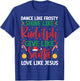 Dance Like Frosty Shine Like Rudolph Give Santa Love Jesus T-Shirt - T-Shirt | Royal
