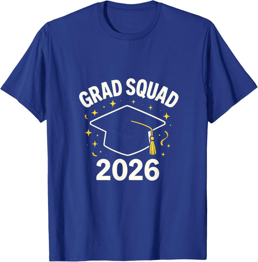Grad Squad 2026 - Senior Class Graduation Party T-Shirt - T-Shirt | Royal