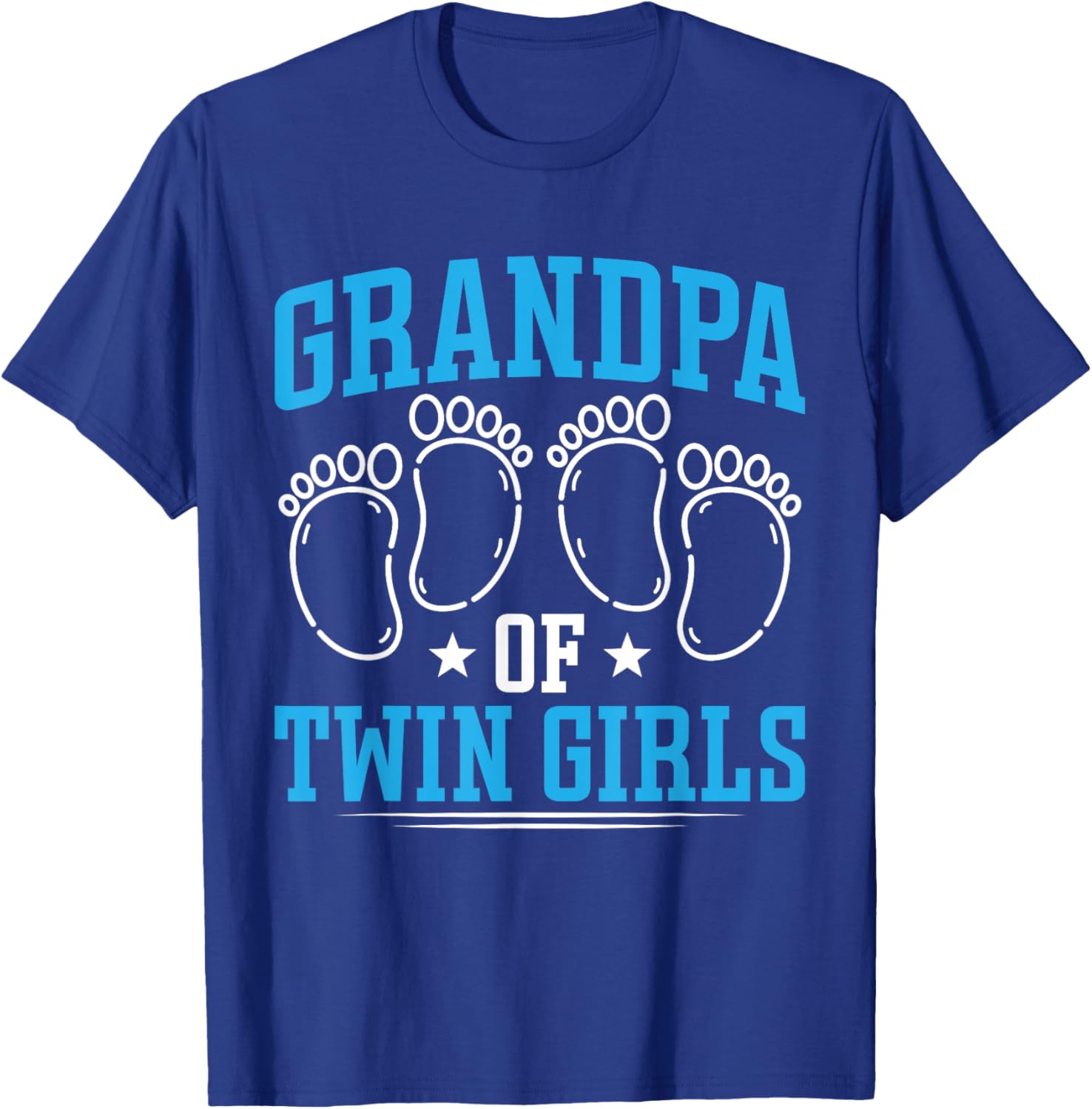 Grandpa Of Twin Girls Grandfather Of Two Twin Grandpa T-Shirt - T-Shirt | Royal