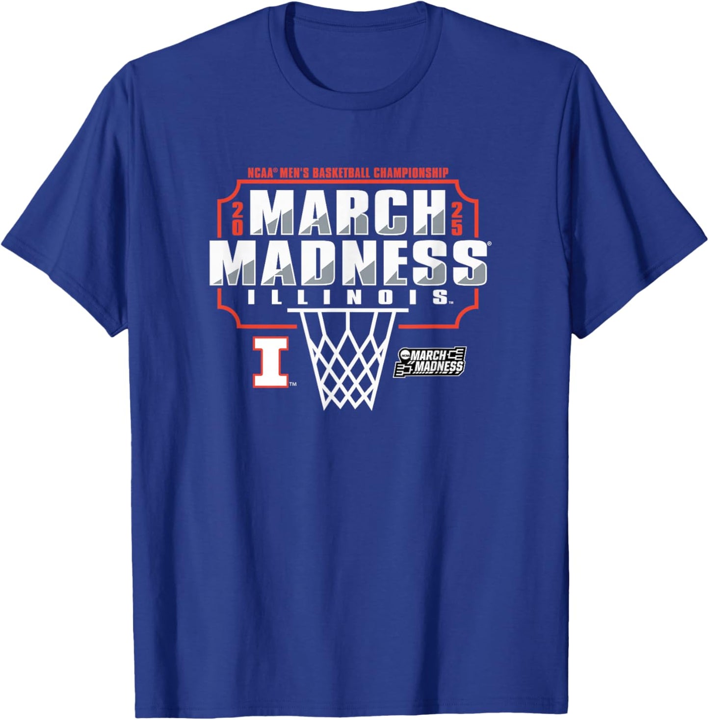 Illinois Fighting Illini March Madness 2025 Men's Basketball T-Shirt - T-Shirt | Royal