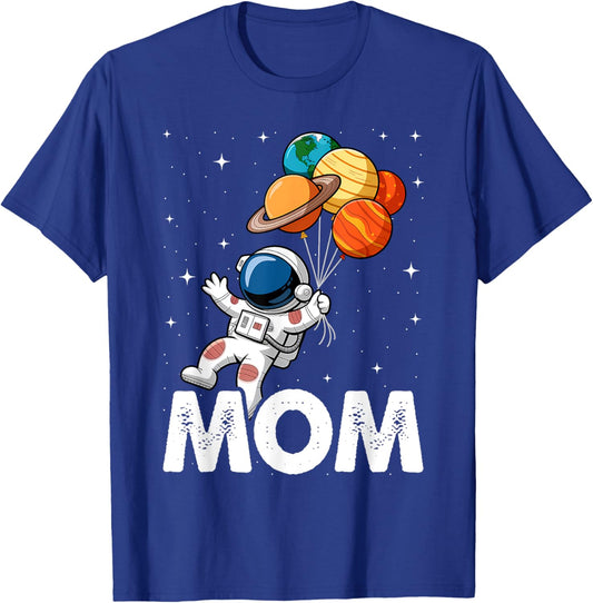 Mom Space Theme T-Shirt - T-Shirt | Royal