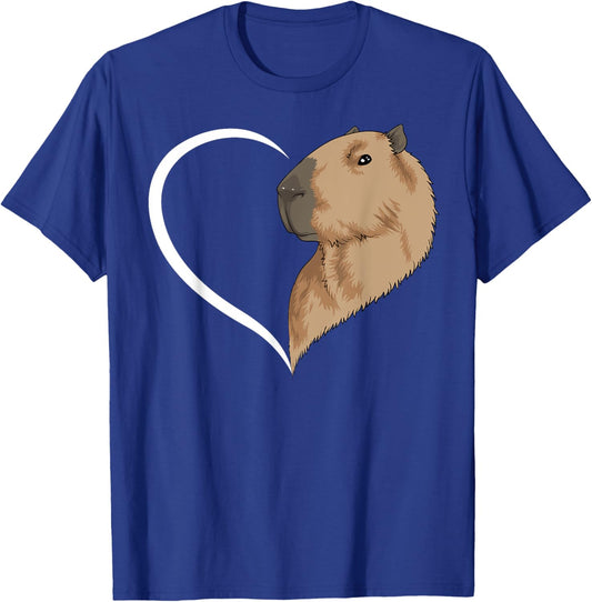 Capybara für Frauen Mädchen Kinder Capybara Herz T-Shirt - T-Shirt | Royal