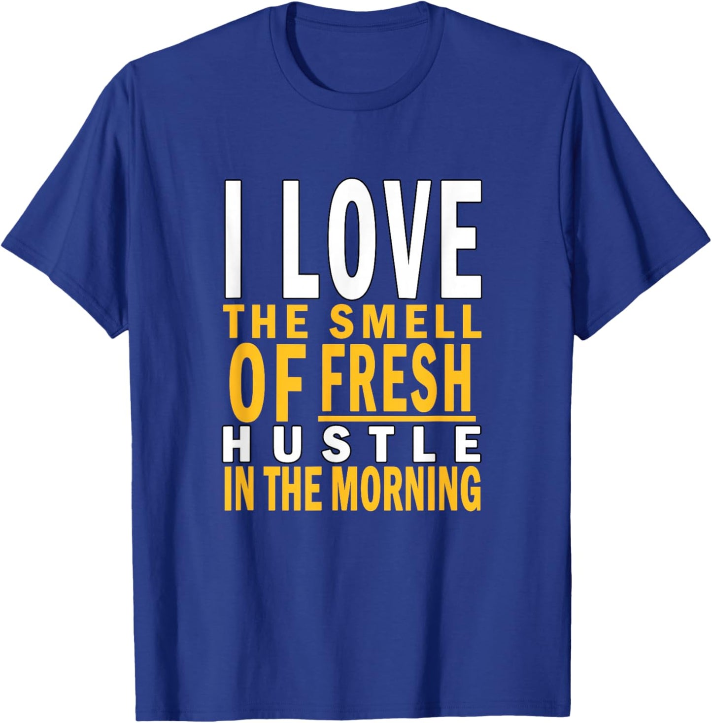University Varsity-Gold Color Fresh Hustle Yellow T-Shirt - T-Shirt | Royal