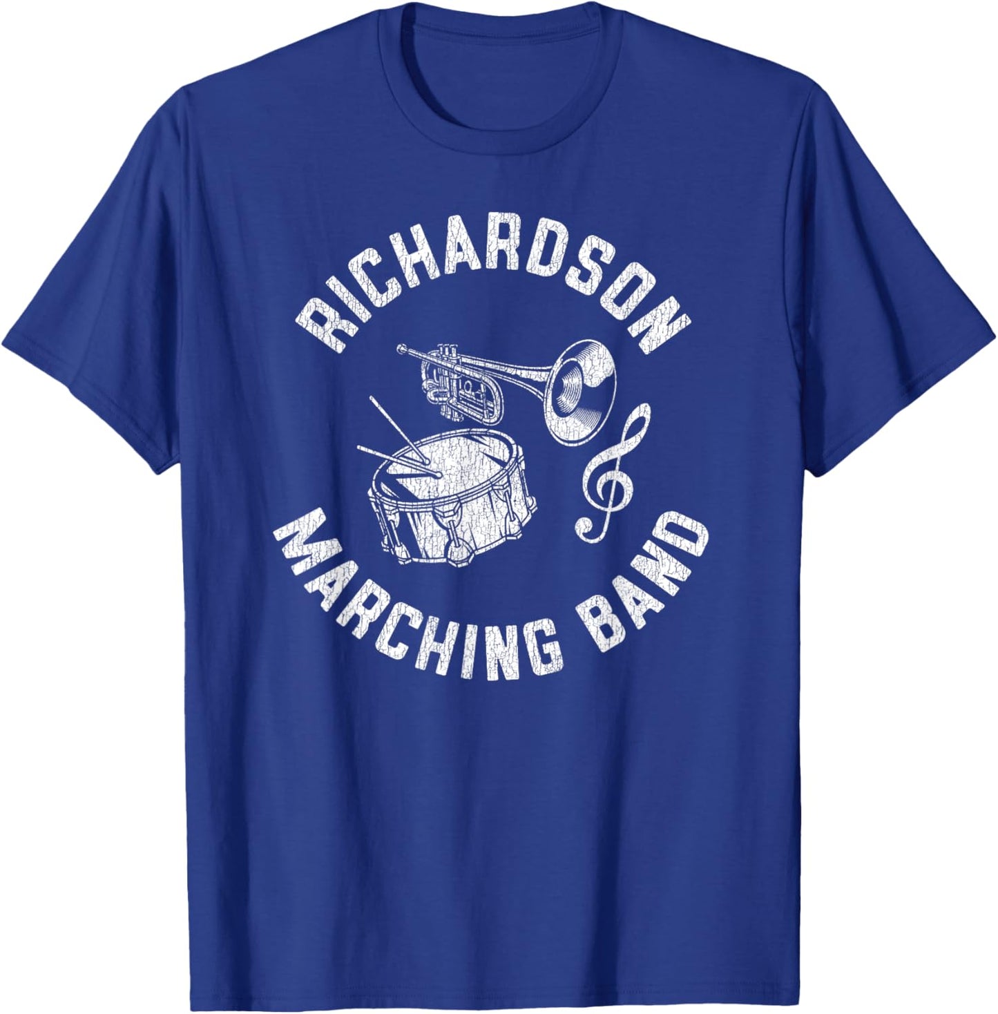 Richardson Marching Band Vintage Classic Music Distressed T-Shirt - T-Shirt | Royal