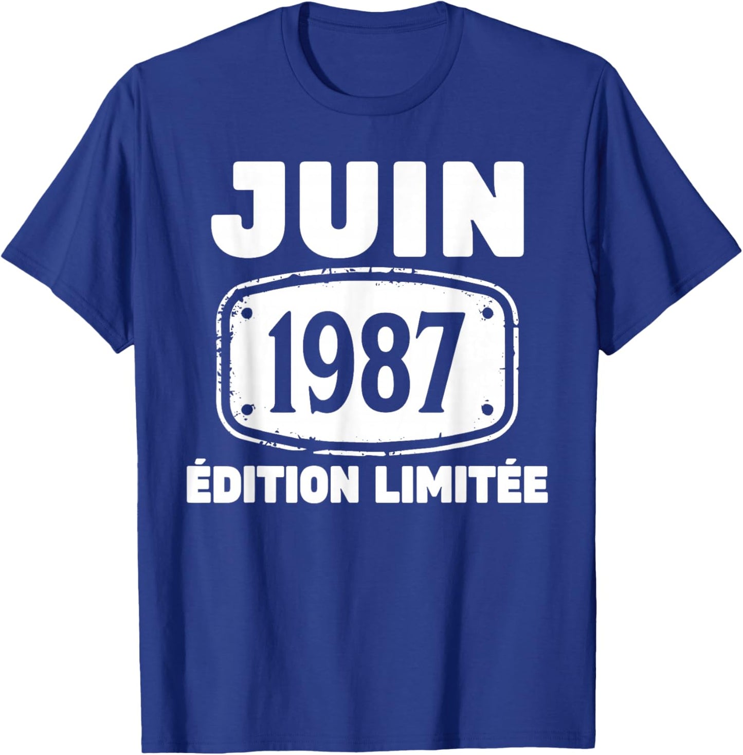 39 Ans Homme 1987 Anniversaire Juin 39 Ans Homme 1987 T-Shirt - T-Shirt | Royal